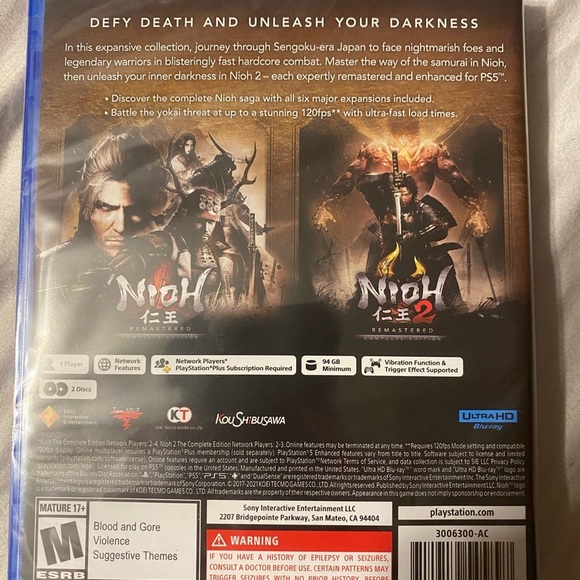 Nioh 1 and 2 collection ps5 - Picture 2 of 2
